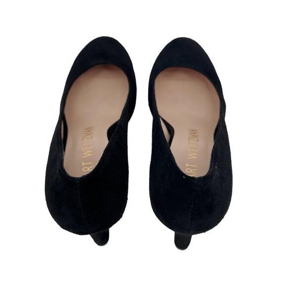 STUART WEITZMAN Larsa Suede Platform Pump in Black 6.5M - Picture 4 of 7